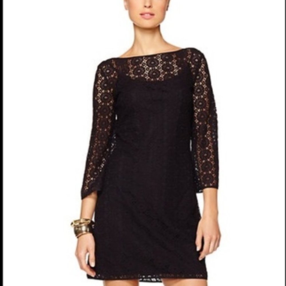 Lily Pulitzer Topanga Lace Tunic Dress in Black